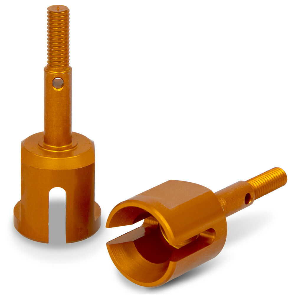 Wheel Axle Replacement ORANGE Aluminium For Tamiya TT01 TT02